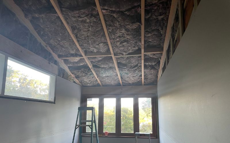 gyprock ceiling installation for extension
