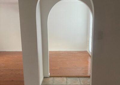 archway entrance way plastered curved design