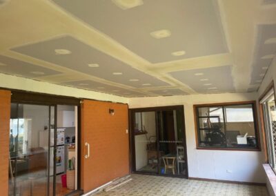interior gyprock ceiling repair for sunroom