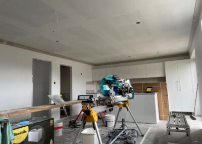 walls and ceiling plastered during renovation, after photo